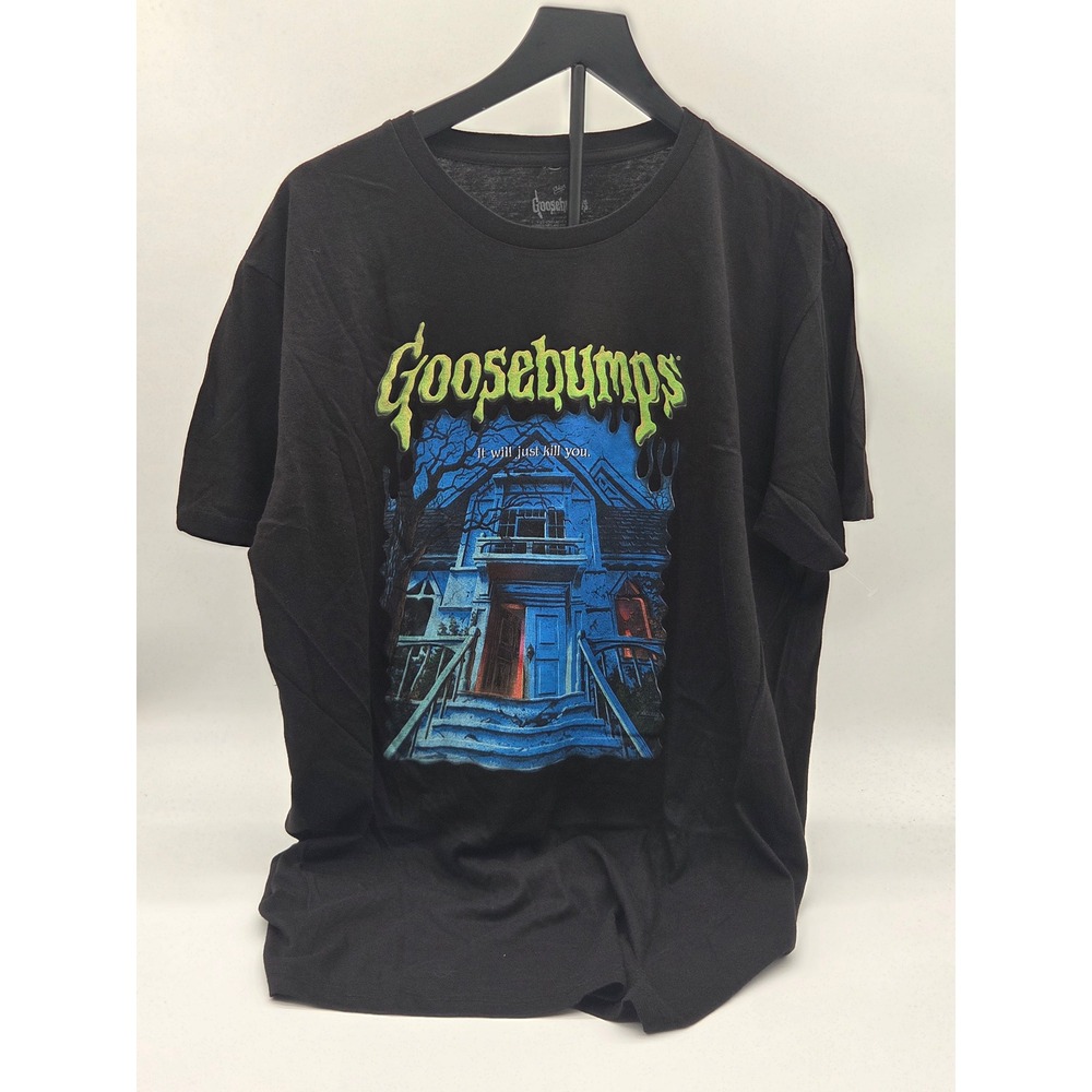 Goosebumps Scholastic Haunted House Black Graphic T-Shirt XL 101-354